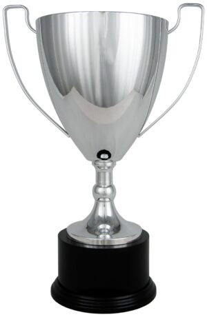 Copa clásica cónica lisa con asas cáliz y base redonda