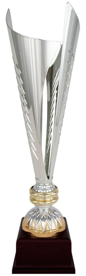 Copa clásica doble hoja con capitel dorado