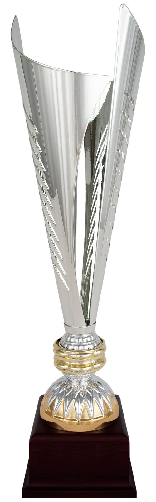 Copa clásica doble hoja con capitel dorado