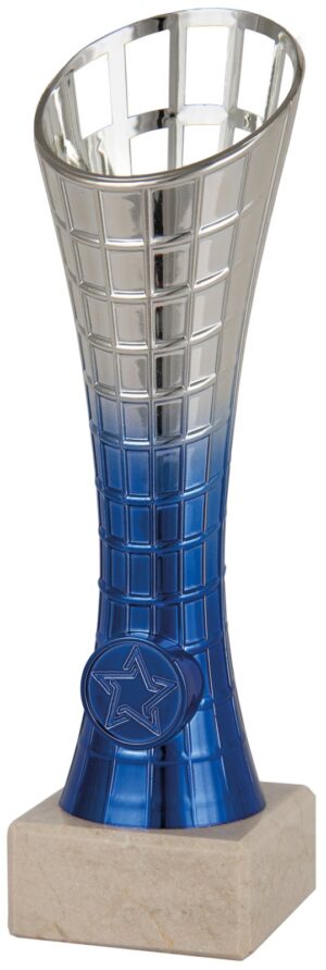 Copa de participación columna con cuadros azul difuminado