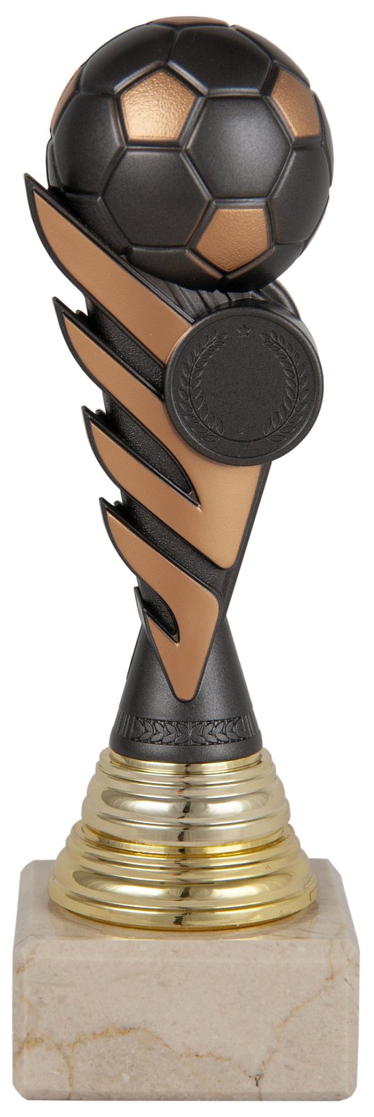 Trofeo balón de fútbol con portadiscos