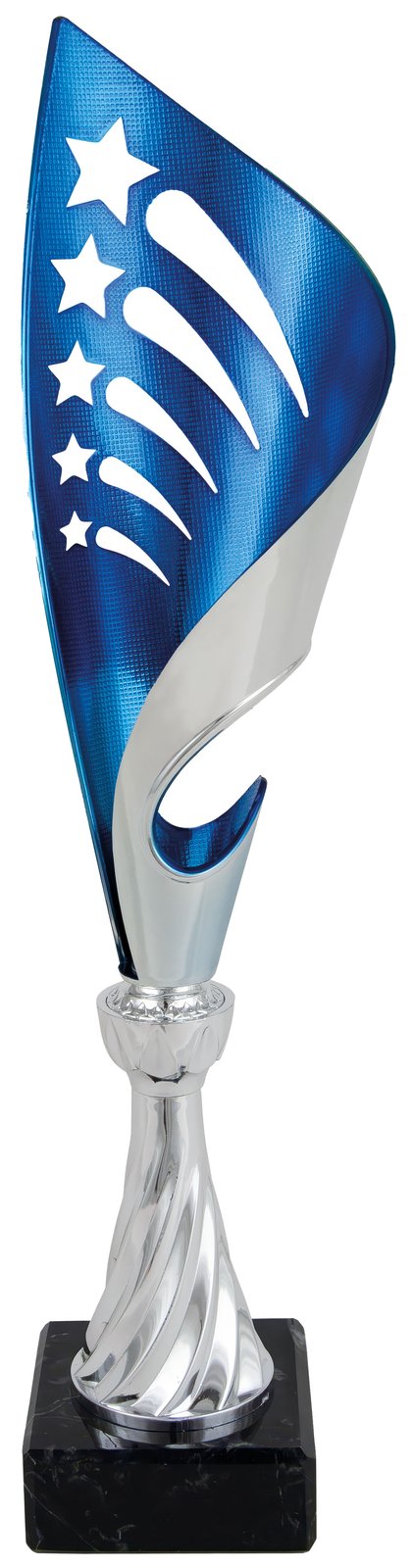 Copa económica cónica cinco estrellas con interior azul