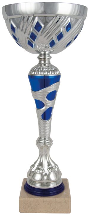 Copa económica columna calada con línea de rombos azul