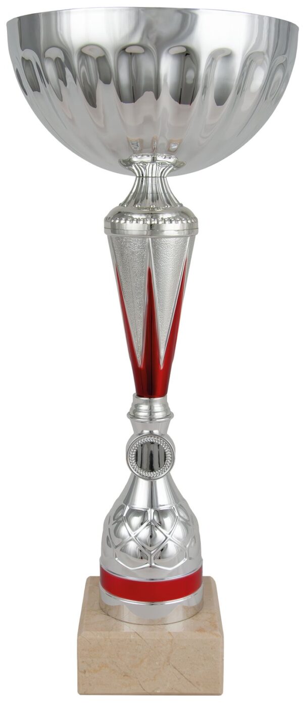 Copa económica columna calada plata y rojo