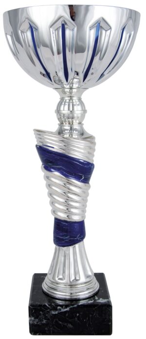 Copa económica nudo tornado plata y azul