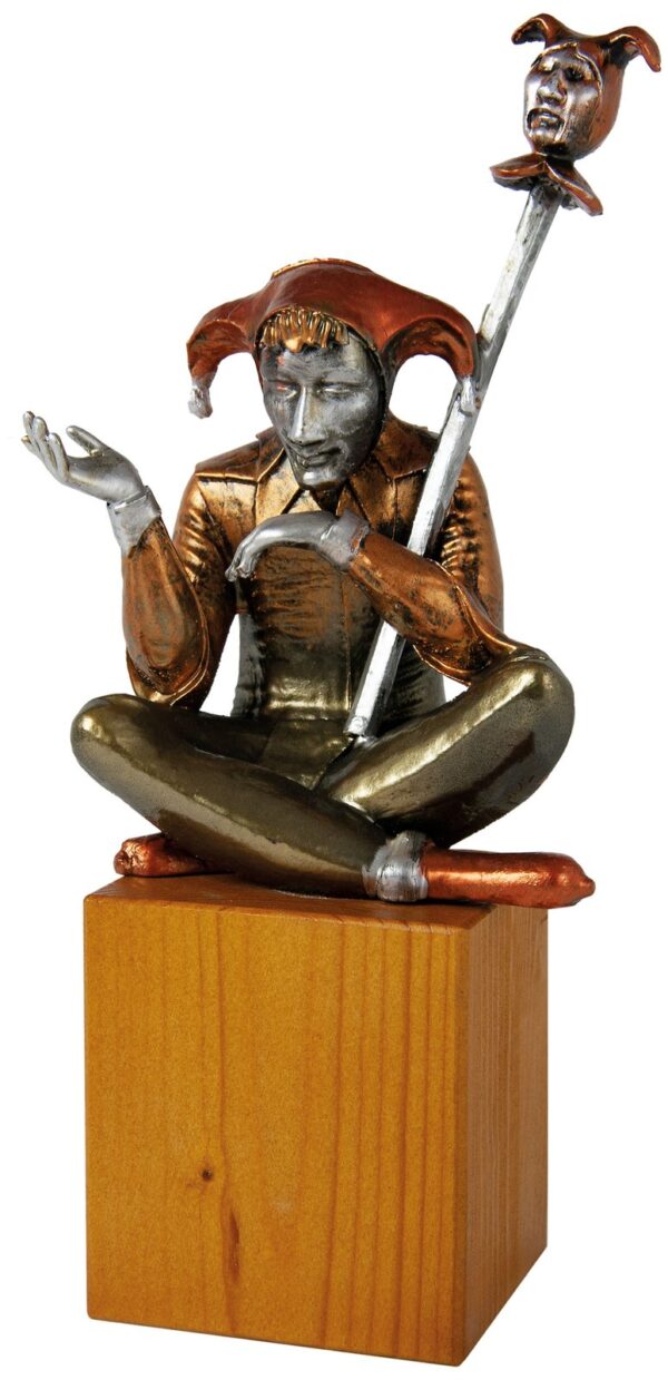 Trofeo de resina conjunto de bufón sentado