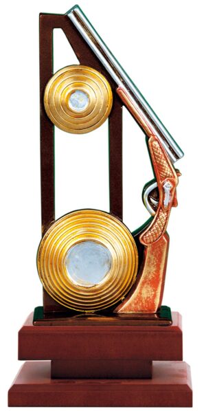 Trofeo de resina figura de tiro al plato