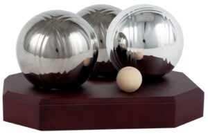 Trofeo de resina petanca conjunto de pelotas