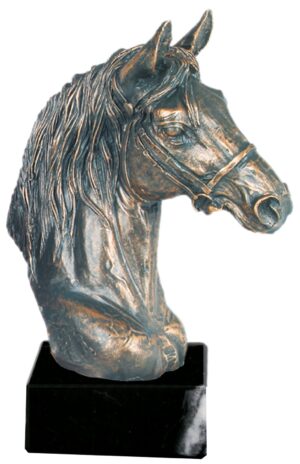 Trofeo de resina figura de cabeza de caballo