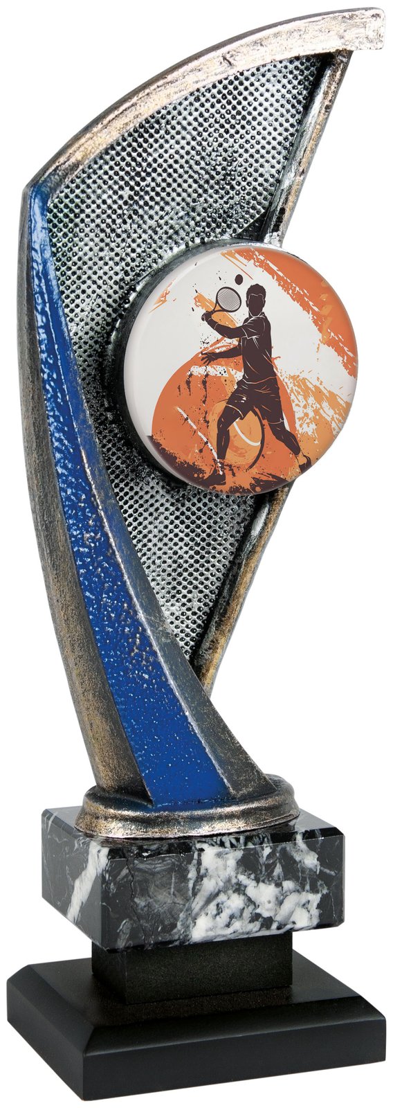 Trofeo resina bicolor porta aplique