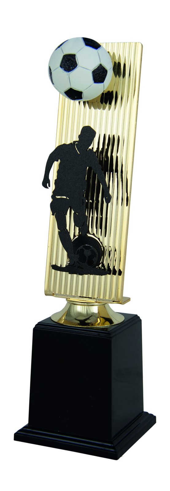 Trofeo metal con pelota deporte y figura