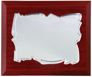Placa aluminio pergamino plateada