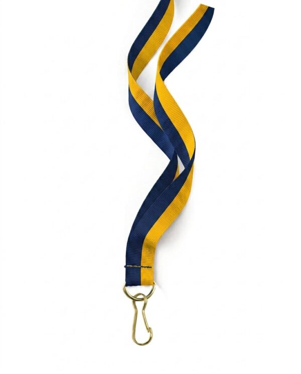 53012.jpg Cinta para medallas azul oscuro y amarilla con gancho