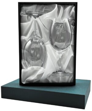 Juego de 2 copas de vino en azul
