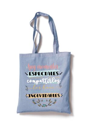 Bolsa tela color algodón con asas